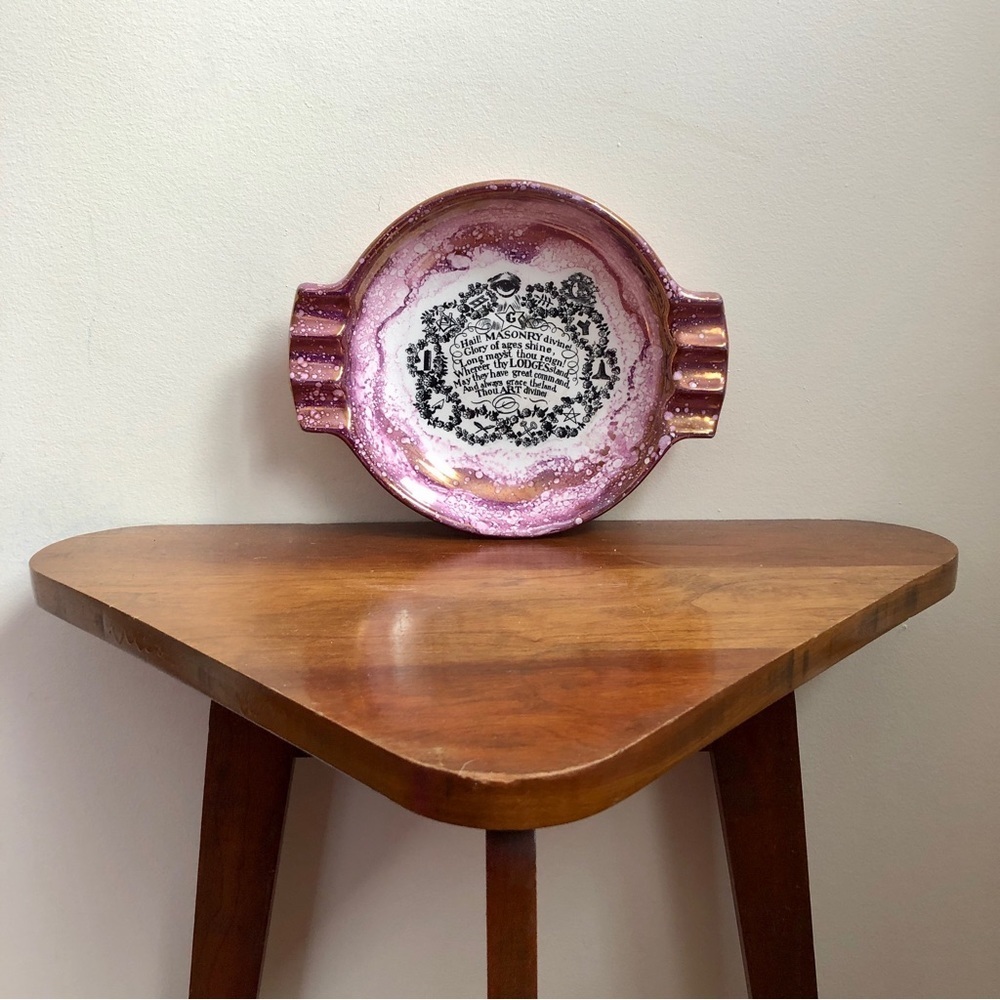Rare Masonic Lodge Lustre ware